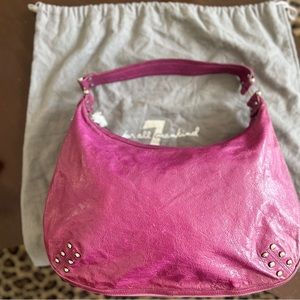 7 Seven For All Mankind Purple Leather Hobo Bag